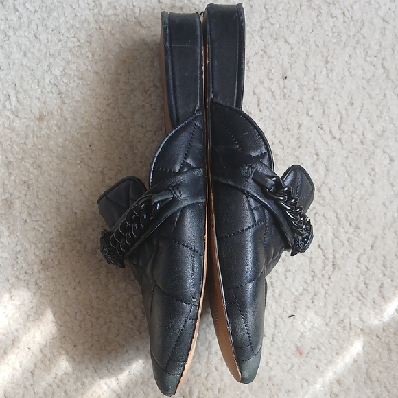 Black Kurt Geiger Chelsea Mules - Chain & Quilt Design - Picture 5 of 7